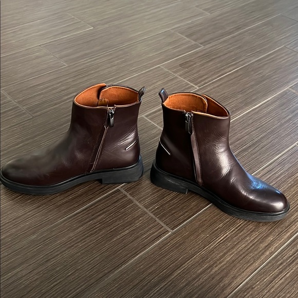 Franco Sarto Brown Leather Ankle Chelsea Boots, sz 8.5 - Picture 4 of 9